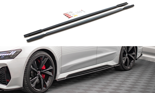 Side skirts diffusers v.1 audi rs7 c8