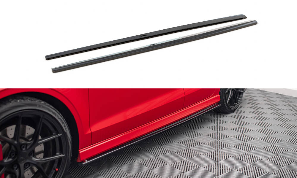 Side skirts diffusers v.1 audi s3 / a3 s-line 8v / 8v fl sedan