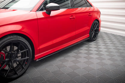 Side skirts diffusers v.1 audi s3 / a3 s-line 8v / 8v fl sedan