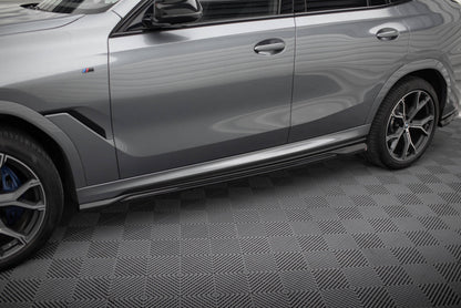 Side skirts diffusers v.1 bmw x6 m-pack g06 facelift