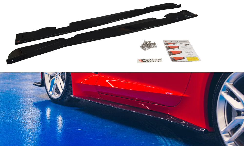 Side skirts diffusers v.1 chevrolet corvette stingray c7