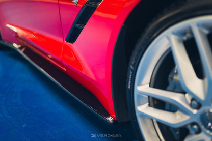 Side skirts diffusers v.1 chevrolet corvette stingray c7