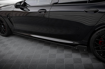 Side skirts diffusers v.1 + flaps bmw m8 gran coupe f93 / 8 gran coupe m-pack g16