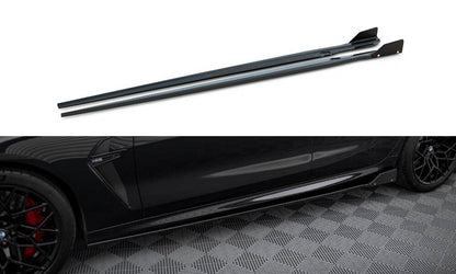 Side skirts diffusers v.1 + flaps bmw m8 gran coupe f93 / 8 gran coupe m-pack g16