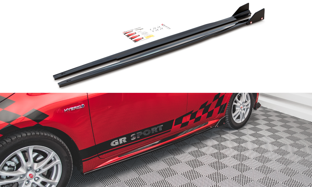Side skirts diffusers v.1 + flaps toyota corolla gr sport hatchback xii