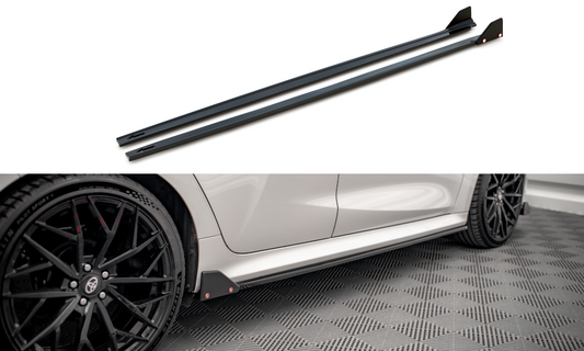 Side skirts diffusers  v.1 + flaps toyota yaris mk4