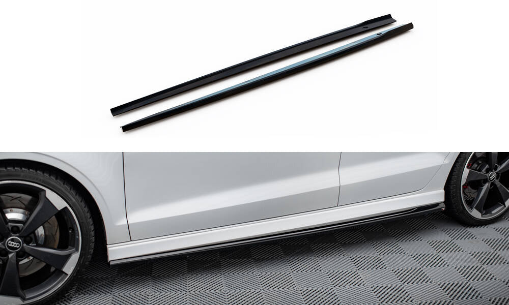 Side skirts diffusers v.2 audi rs3 sedan 8v facelift