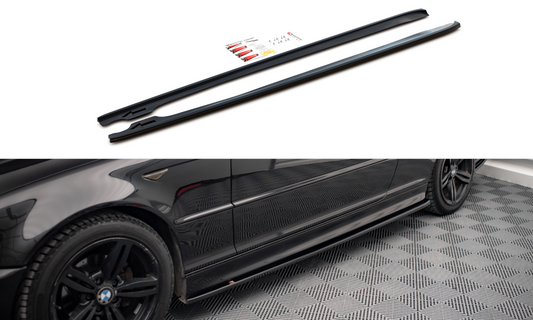 Side skirts diffusers v.2 bmw 3 coupe m-pack e46