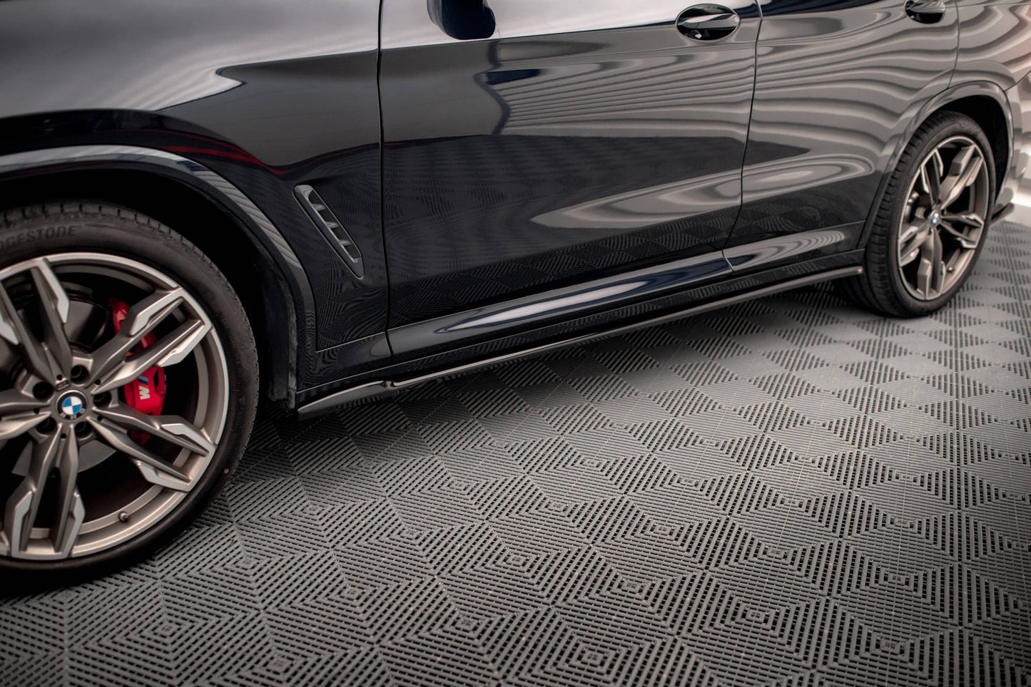 Side skirts diffusers v.2  bmw x3 m40d / m40i / m-pack g01