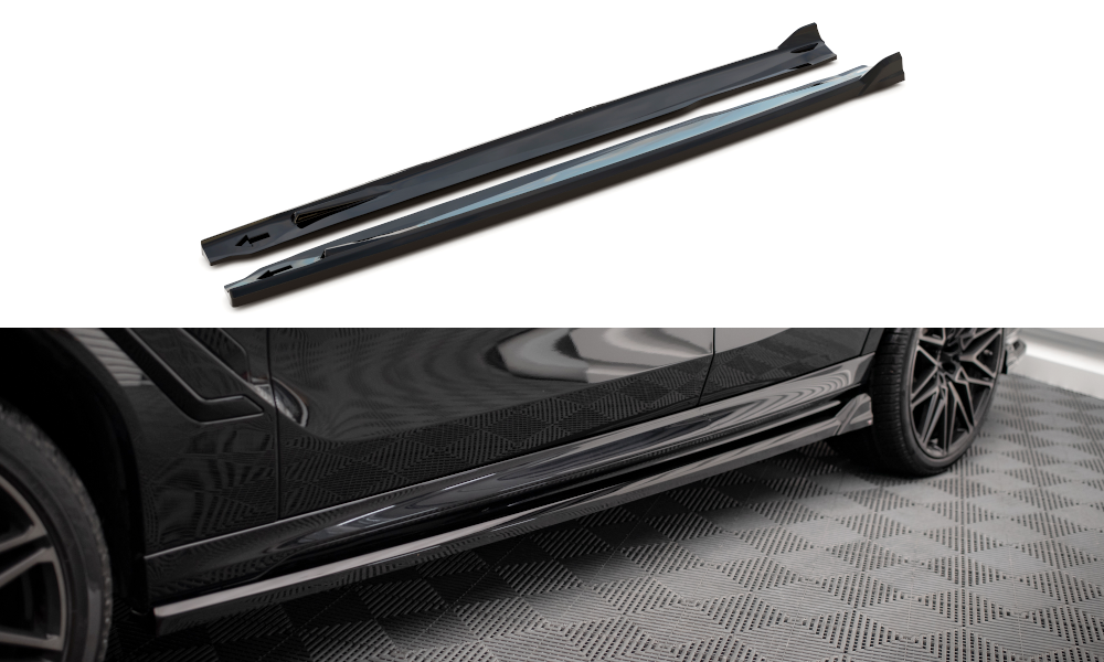 Side skirts diffusers v.2 bmw x6 m f96 / x6 m-pack g06