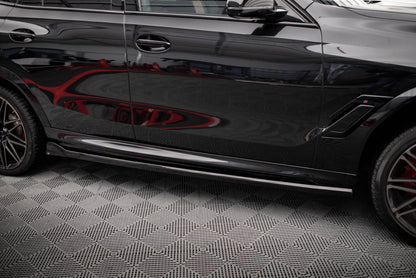 Side skirts diffusers v.2 bmw x6 m f96 / x6 m-pack g06