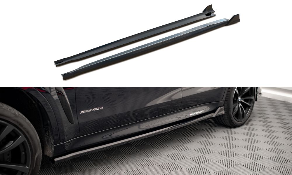 Side skirts diffusers v.2 bmw x6 m-pack f16