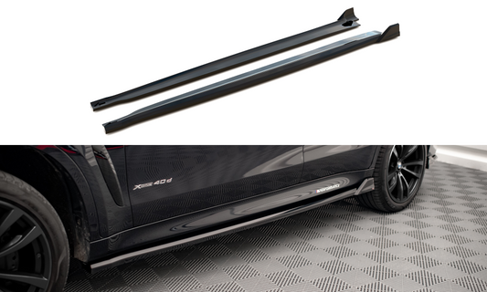 Side skirts diffusers v.2 bmw x6 m-pack f16
