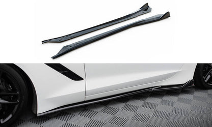 Side skirts diffusers v.2 chevrolet corvette stingray c7