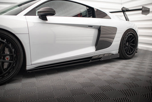 Side skirts diffusers  v.2+ flaps audi r8 mk2 facelift