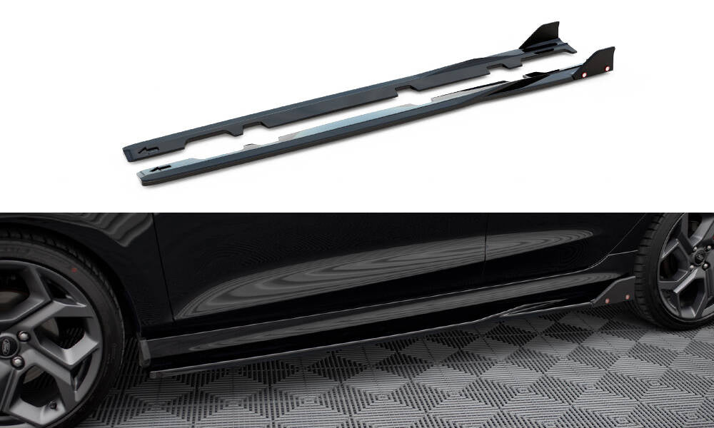 Side skirts diffusers v.2 + flaps ford fiesta st / st-line