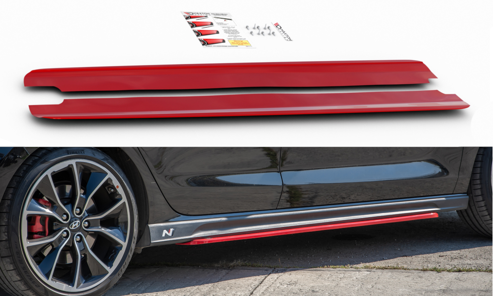 Side skirts diffusers v.2 hyundai i30 n mk3