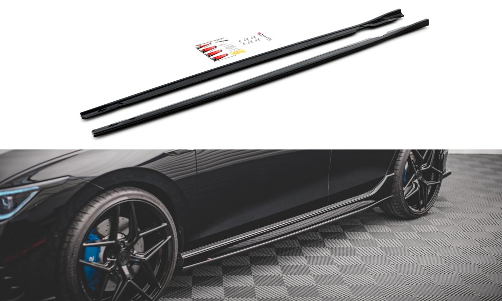 Side skirts diffusers v.2 volkswagen golf r mk8