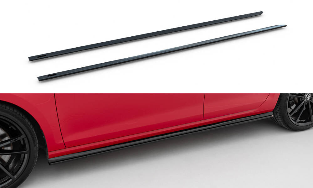 Side skirts diffusers v.2 volkswagen golf r / r-line mk7 facelift