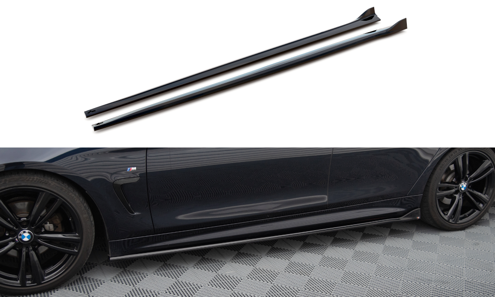 Side skirts diffusers v.3 bmw 4 coupe / gran coupe / cabrio m-pack f32 / f36 / f33