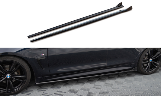 Side skirts diffusers v.3 bmw 4 coupe / gran coupe / cabrio m-pack f32 / f36 / f33