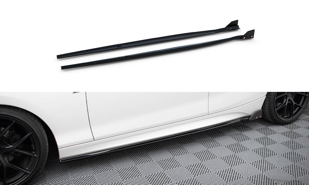 Side skirts diffusers v.4 + flaps bmw 1 m-pack / m140i f20 facelift
