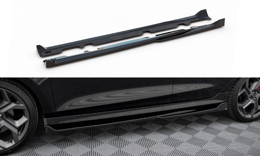 Side skirts diffusers v.4 ford fiesta mk8 st / st-line