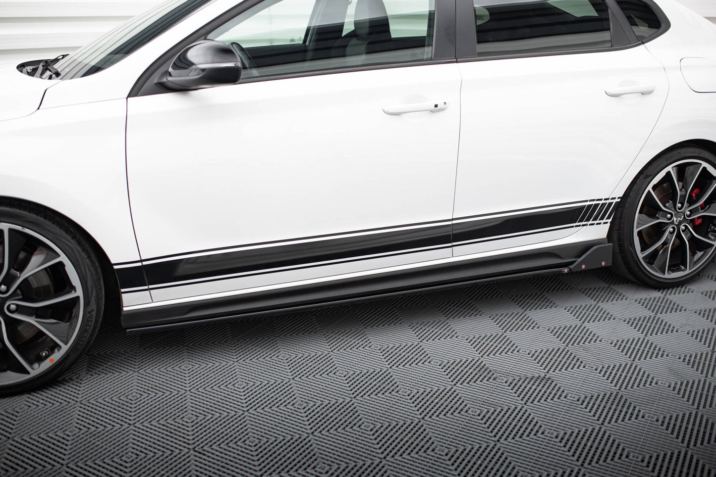 Side skirts diffusers v.5 + flaps hyundai i30 n mk3 / mk3 fl hatchback/fastback