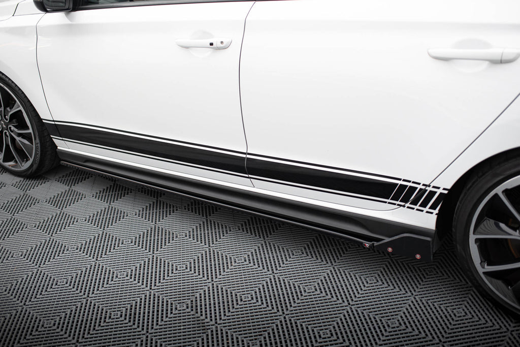 Side nederdele diffusorer v.5 + flapper Hyundai i30 N Mk3 / Mk3 FL Hatchback / Fastback