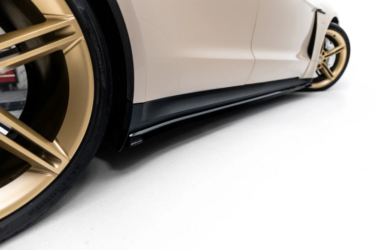 Side skirts diffusers suitable for porsche taycan / taycan 4 / taycan 4s / taycan gts mk1