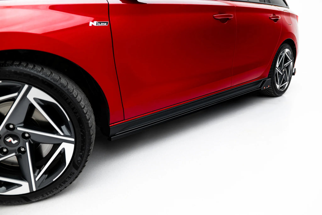 Side skirts diffusersv.3 + flaps suitable for hyundai i30 n-line wagon mk3 facelift