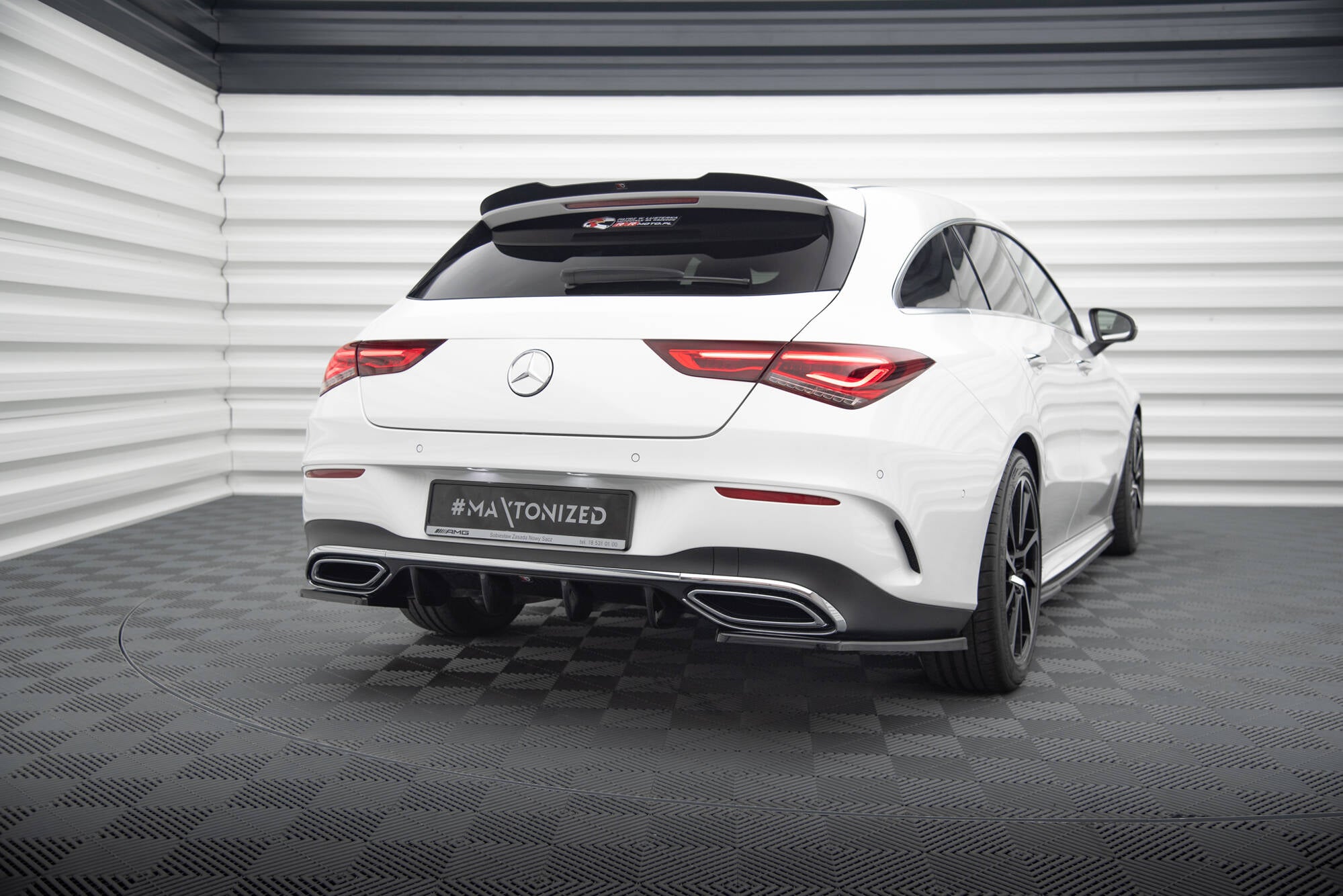 Spoiler cap mercedes-benz cla shooting brake amg-line (x118)