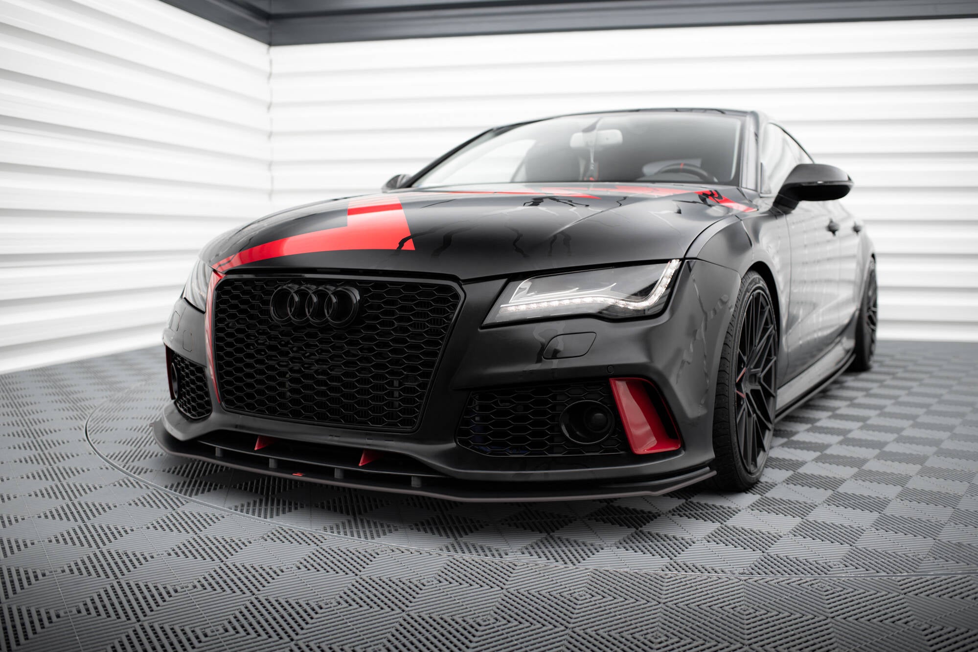 Street pro front splitter audi a7 rs7 look c7