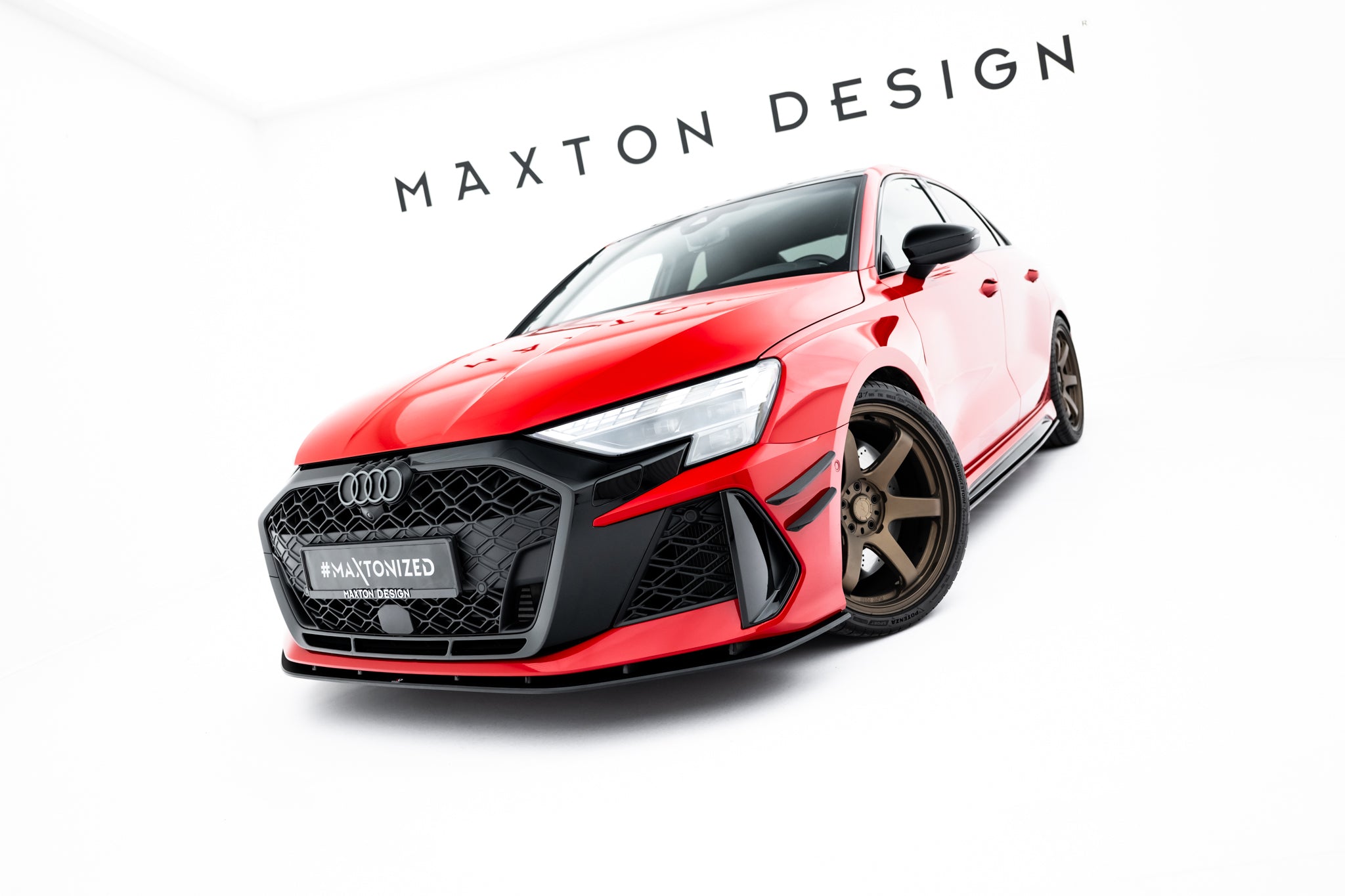 Street pro front splitter audi rs3 sedan 8y facelift