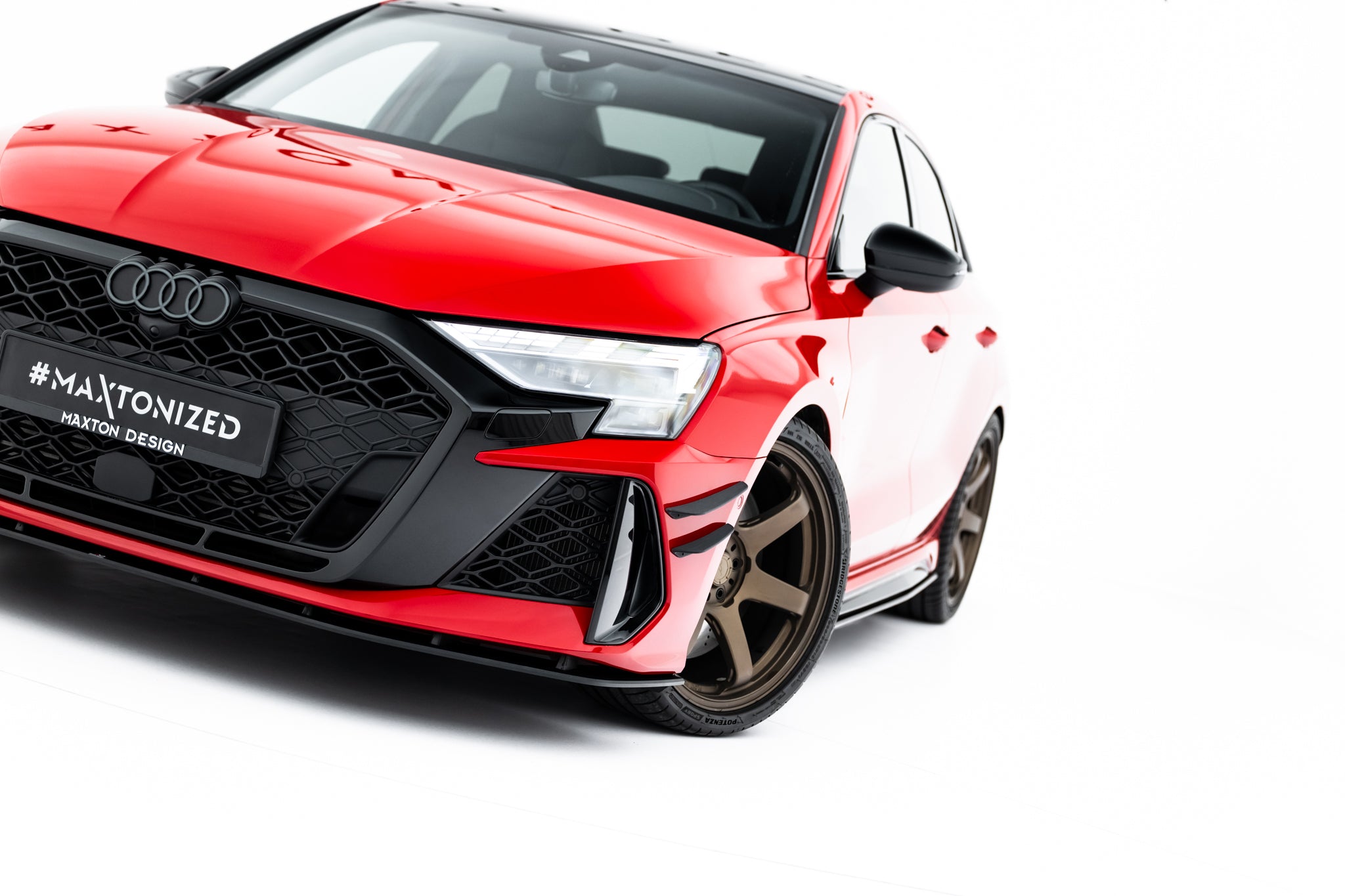 Street pro front splitter audi rs3 sedan 8y facelift
