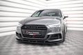 Street pro front splitter audi s3 / a3 s-line sportback 8v ansiktsløftning