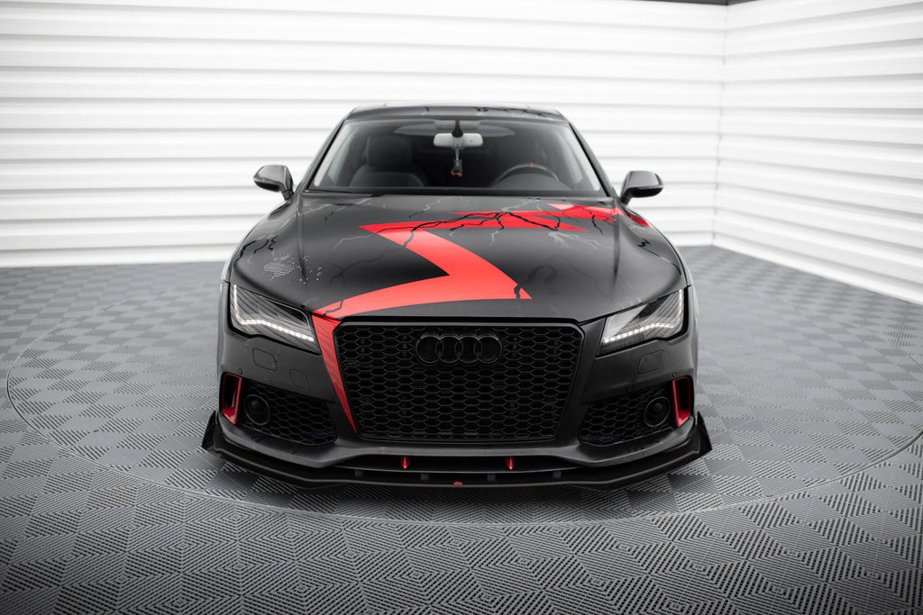 Street pro front splitter + flaps audi a7 rs7 look c7