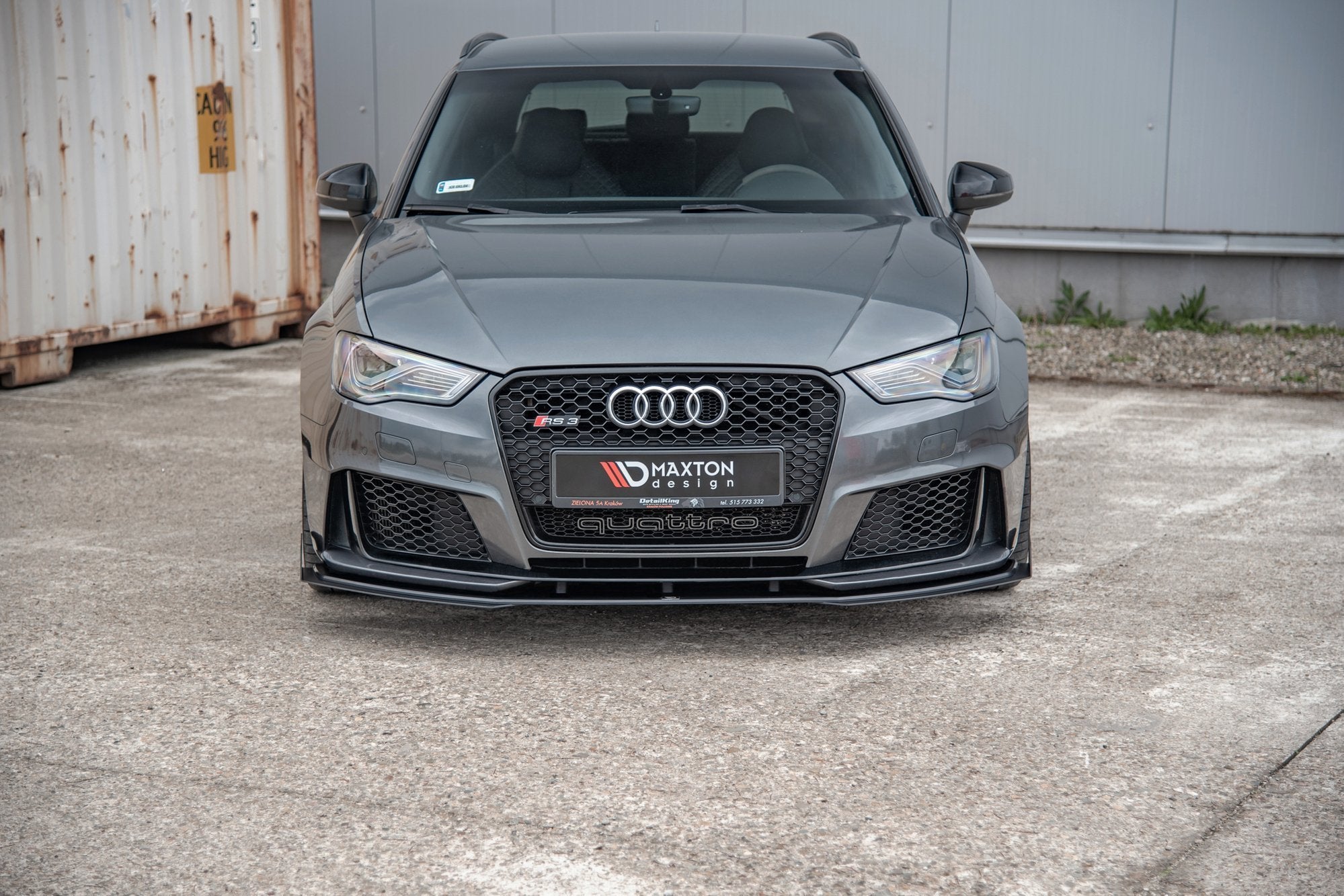 Street pro front splitter + flaps audi rs3 8v sportback