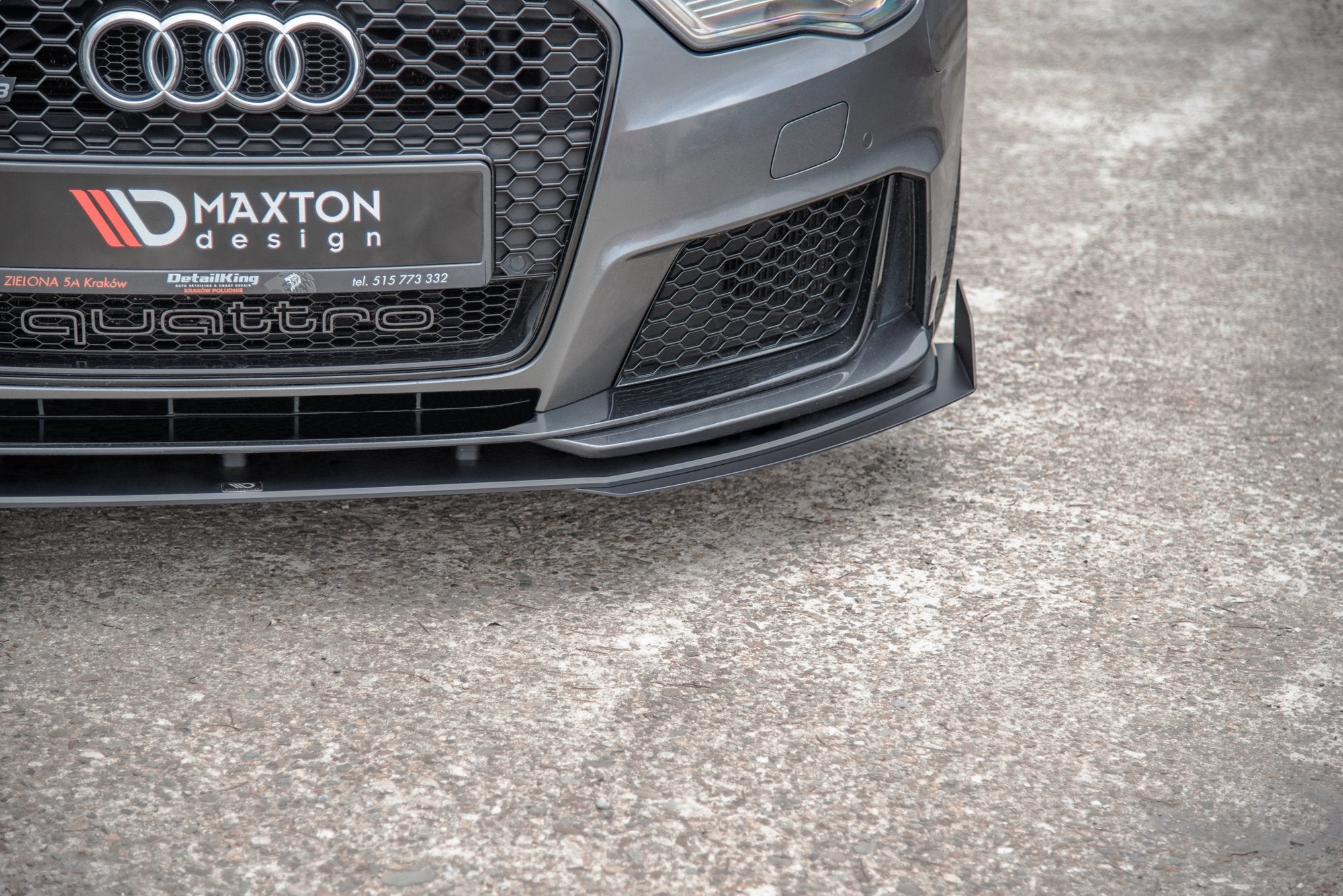 Street pro front splitter + flaps audi rs3 8v sportback