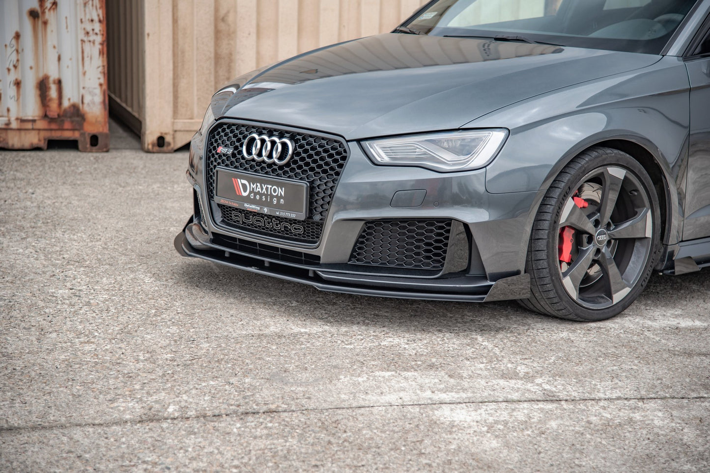 Street pro front splitter + flaps audi rs3 8v sportback