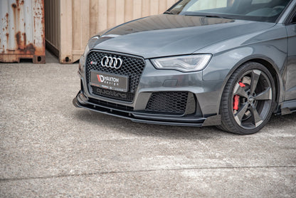 Street pro front splitter + flaps audi rs3 8v sportback