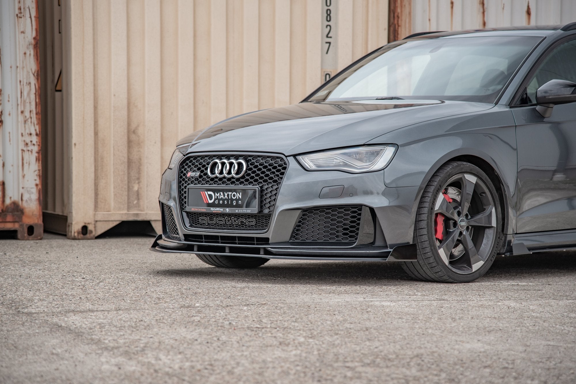 Street Pro Front Splits + flapper Audi RS3 8V Sportback