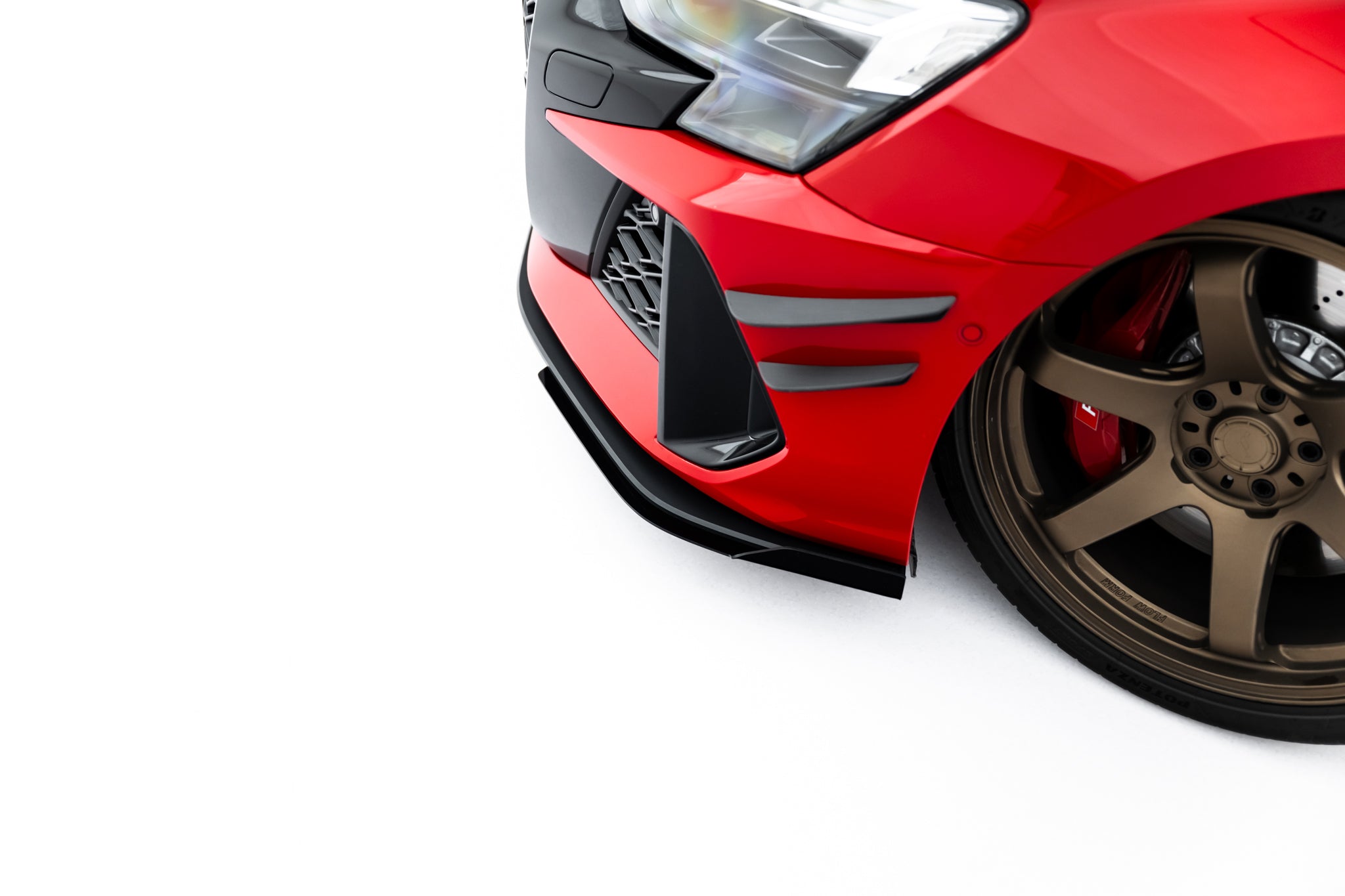 Street Pro frontsplitter + klapper Audi RS3 sedan 8y facelift