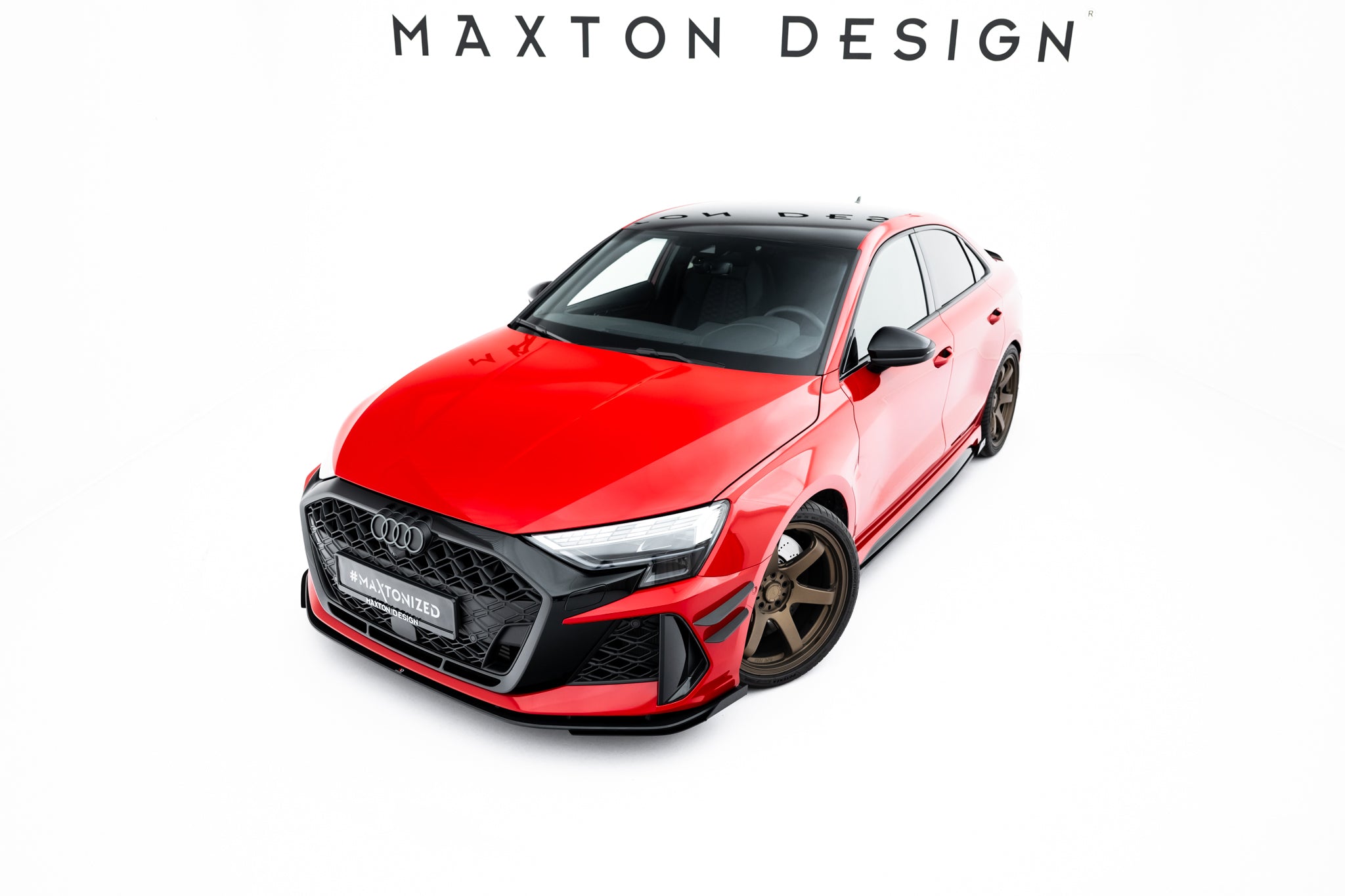 Street pro front splitter + flaps audi rs3 sedan 8y facelift