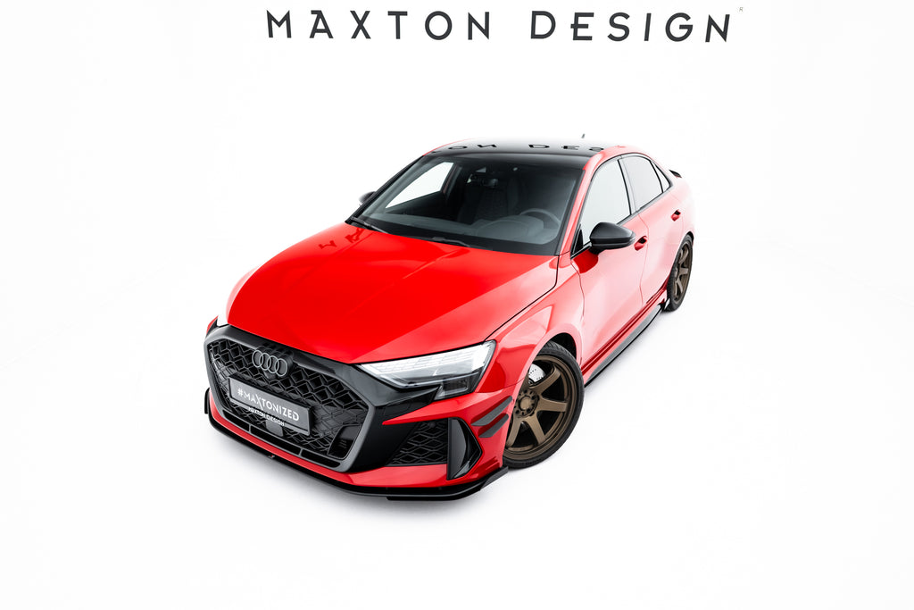 Street Pro frontsplitter + klapper Audi RS3 sedan 8y facelift