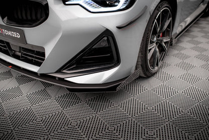 Street pro front splitter + flaps bmw 2 coupe m-pack / m240i g42