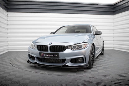 Street pro front splitter + flaps bmw 4 coupe / gran coupe / cabrio m-pack f32 / f36 / f33