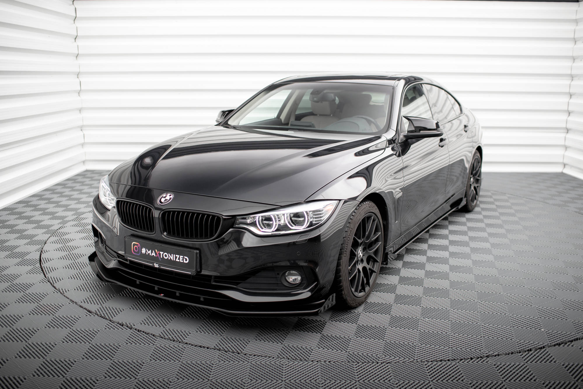 Street pro front splitter + flaps bmw 4 gran coupe f36