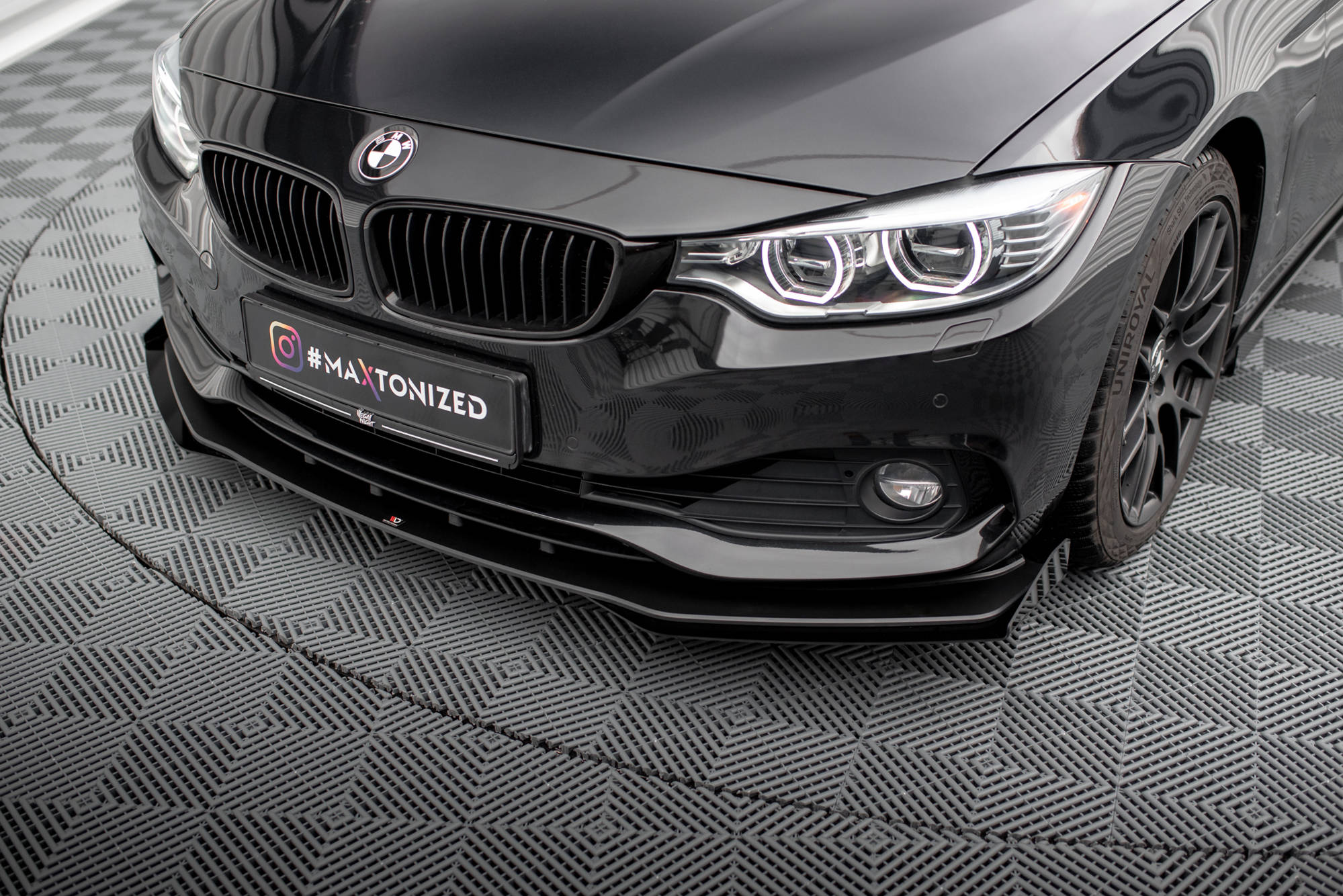 Street pro front splitter + flaps bmw 4 gran coupe f36
