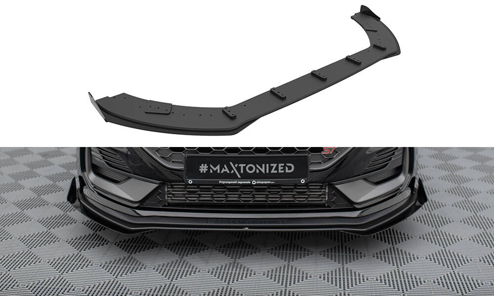 Street Pro Front Splitter + Flaps Ford Fiesta St Mk8 FaceLift